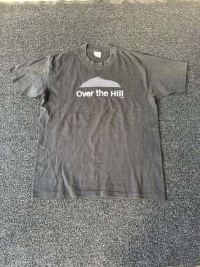 Vintage 1985 Over The Hill Graphic T-Shirt Single Stitch Made in USA Thrashed